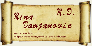 Mina Damjanović vizit kartica